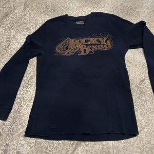 Lucky Brand, blue thermal, long sleeve shirt